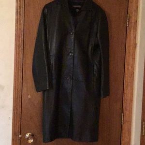 Banana Republic Leather Coat Black Size S